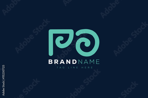 P and O logo design.  PO abstract Letters Logo Monogram. This logo design is the process of creating a visual symbol that represents a brand, company, or individual.