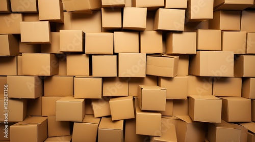 background of brown packaging cartons 