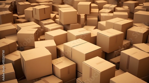 background of brown packaging cartons 