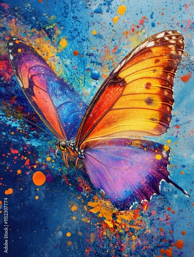 Vivid Butterfly Painting photo