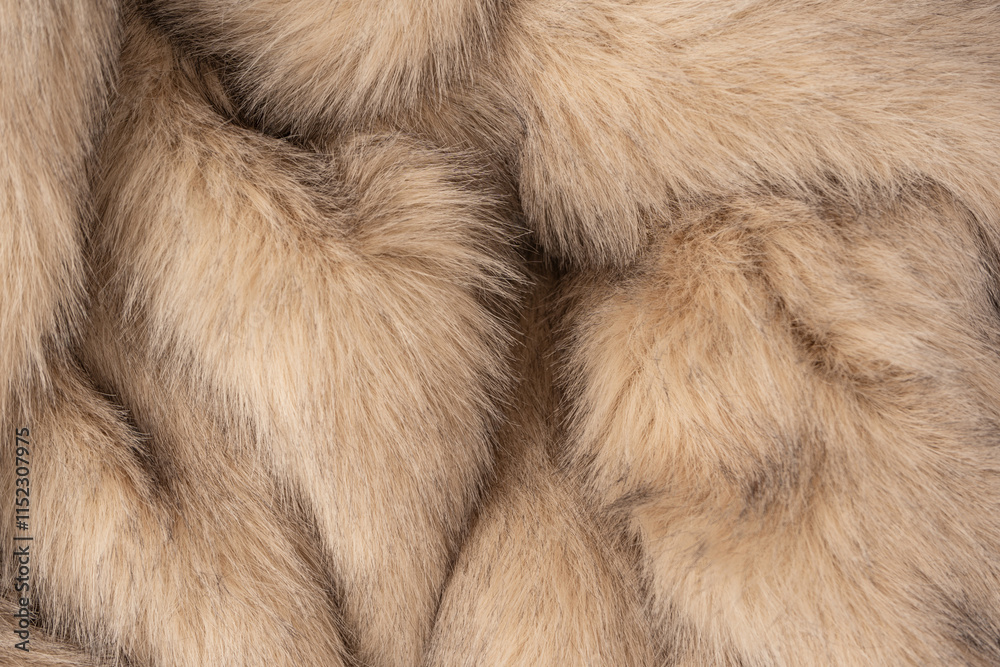 Obraz premium Texture of faux fur as a background, top view.