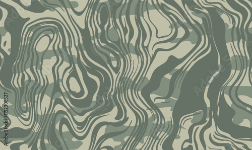 Abstract wave camouflage background vector print, camouflage army, uniform, print, texture, military. Wavy seamless pattern texture