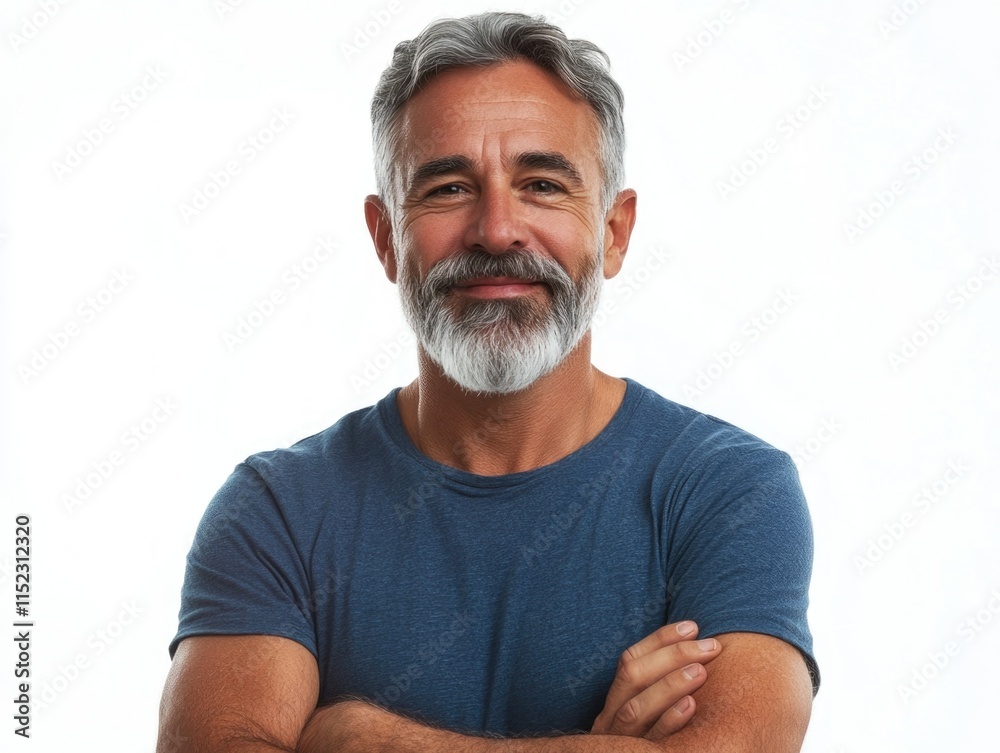 Obraz premium Confident Man with Beard Smiling