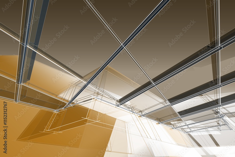 Obraz premium Abstract architectural background 3d rendering