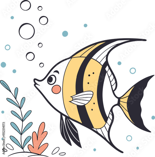 Playful Angelfish in Ocean Paradise 