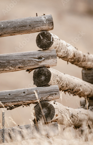 wooden fence in a field
