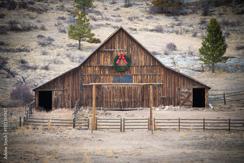 old barn on a hillside