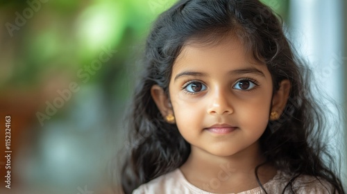 Young Girl with Soft Eyes and Wide Smile