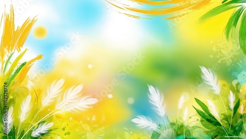 Vibrant Abstract Nature Background with Soft, Flowing Colors, Organic Shapes, and Subtle Textures, Capturing the Essence of Natural Beauty and Tranquil Landscapes
