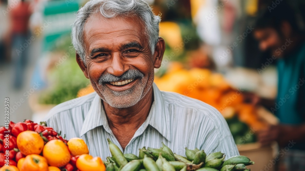 Locals Enjoying a Vibrant Market Day with Fresh Produce Locals Enjoying a Vibrant Market Day with Fresh Produce
