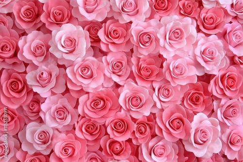Serenity and elegance captured in a rose-themed background.
