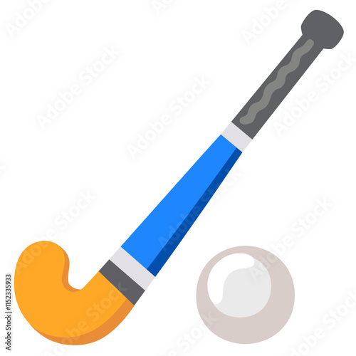 Field Hockey Stick and Ball
