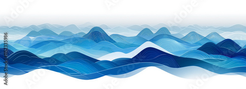 波。ウェーブ。バナー用背景。シームレスタイル