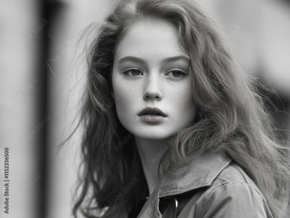 Naklejka premium Elegant and Stylish Female Portrait