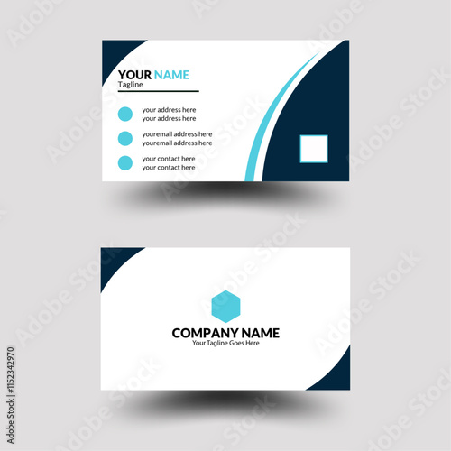 Natural shape Business Card Design Template Clean Professional Business Card Template, Visiting Card , Business Card Design Template. Business card design.