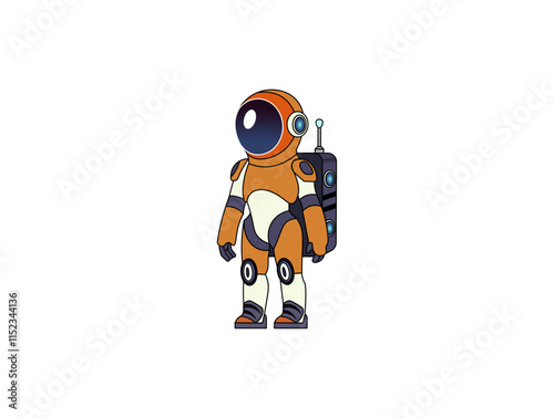 Vector illustration of a spacesuit for landing on Mars