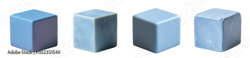 Four light blue rectangular blocks or bars are isolated on a transparent background.