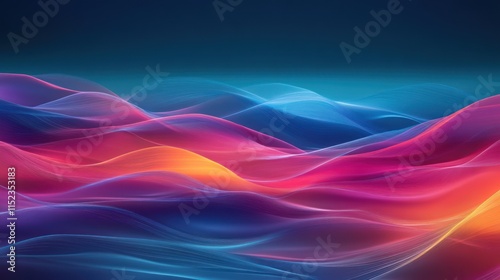 Abstract colorful waves flowing smoothly.