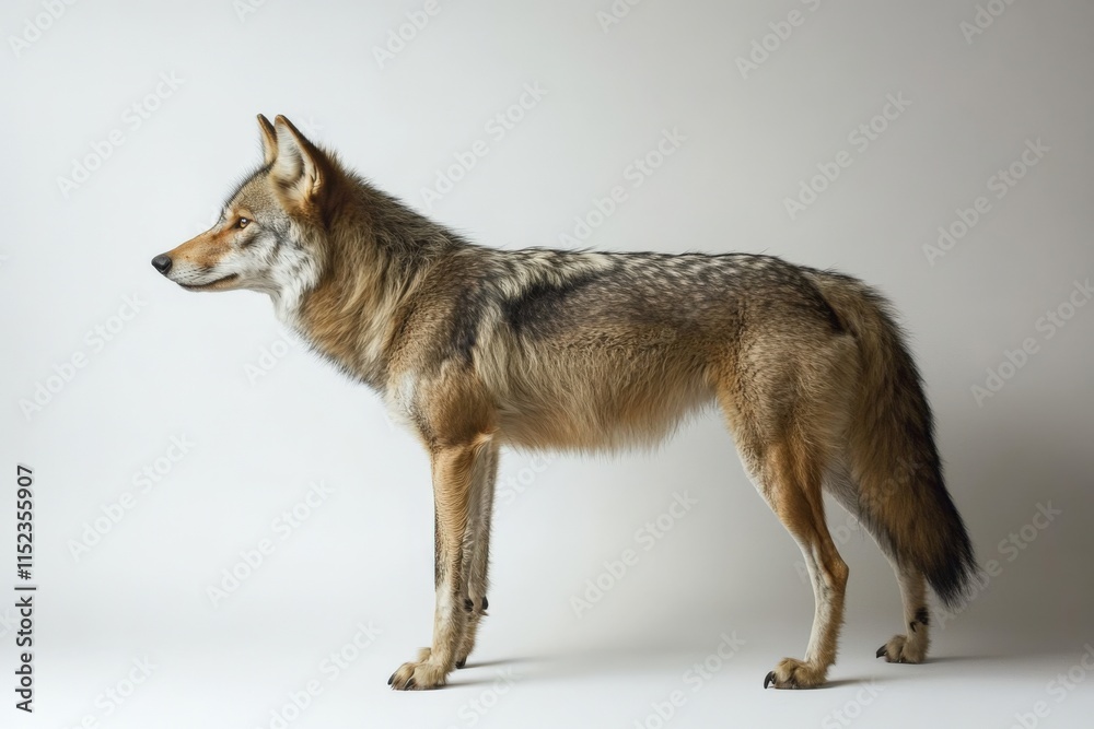 Obraz premium a coyote standing on a white background