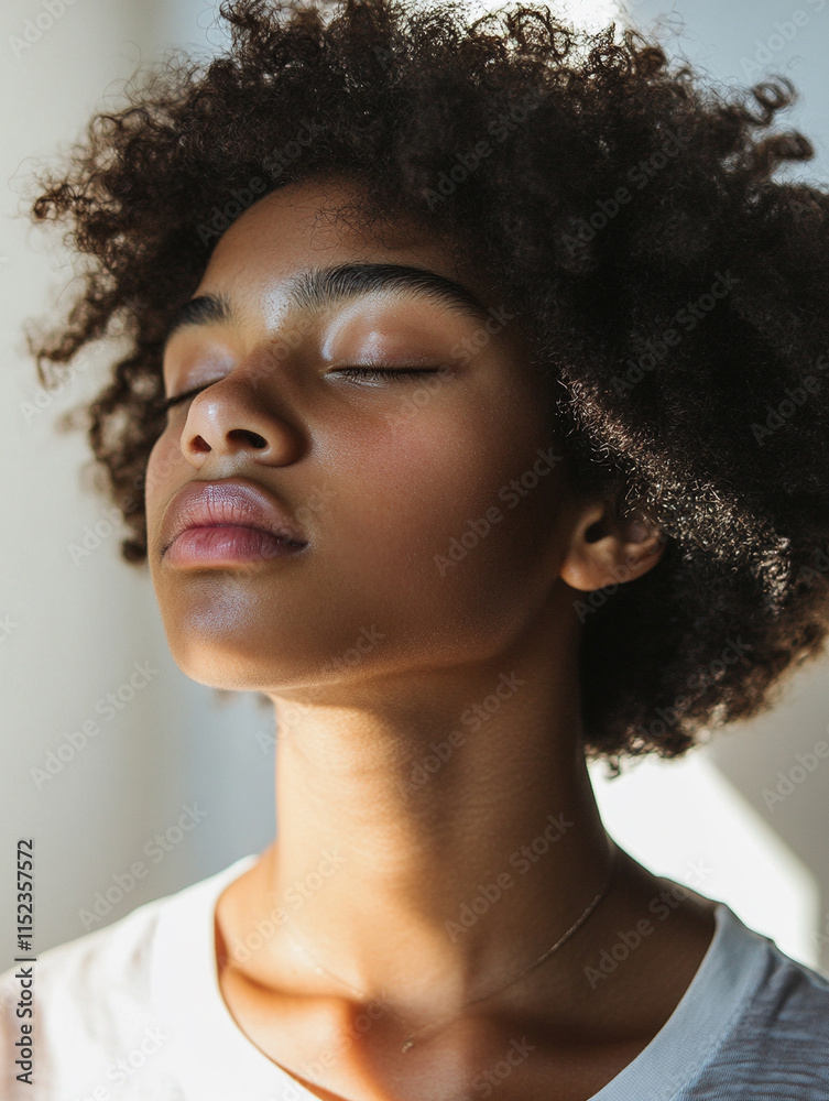 Calm moment of reflection with natural light Calm moment of reflection with natural light