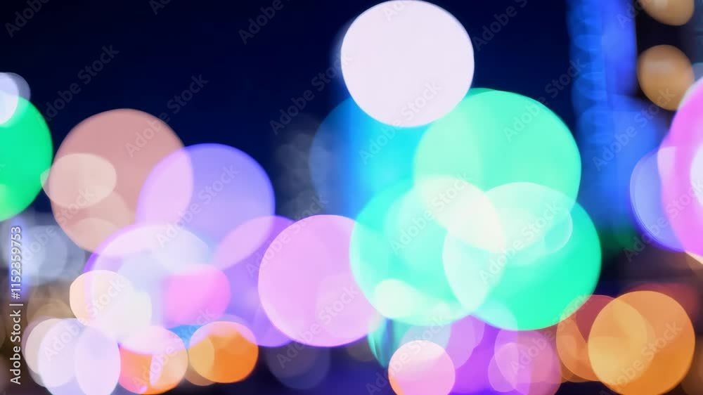 Bokeh Lights Motion with Pastel Colours in a Vibrant Night Background Bokeh Lights Motion with Pastel Colours in a Vibrant Night Background