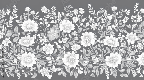 Wallpaper Mural seamless french gender neutral floral Torontodigital.ca