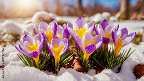 spring flowers crocuses