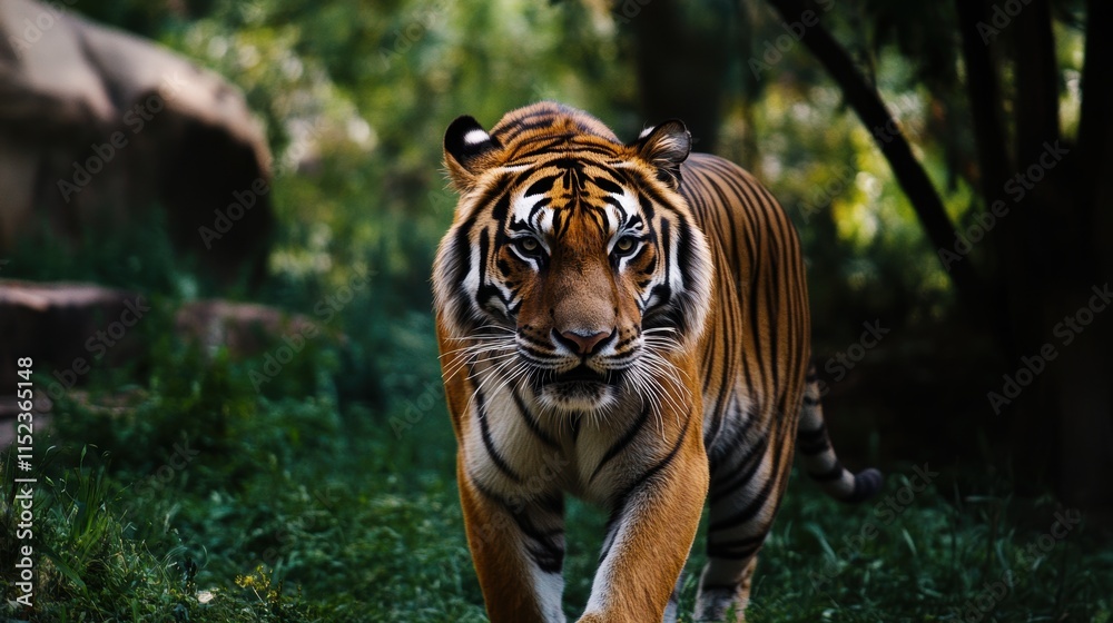 Close-up portraits and dynamic poses of a majestic tiger in its natural habitat, showcasing intricate striped patterns, piercing gaze, and captivating presence in the wild. Close-up portraits and dynamic poses of a majestic tiger in its natural habitat, showcasing intricate striped patterns, piercing gaze, and captivating presence in the wild.