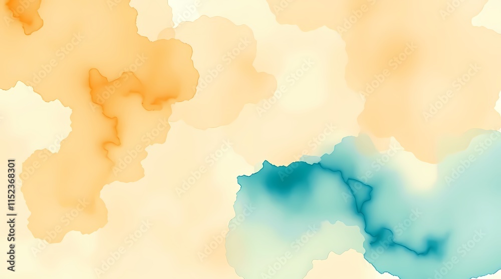 Obraz premium watercolor background with clouds