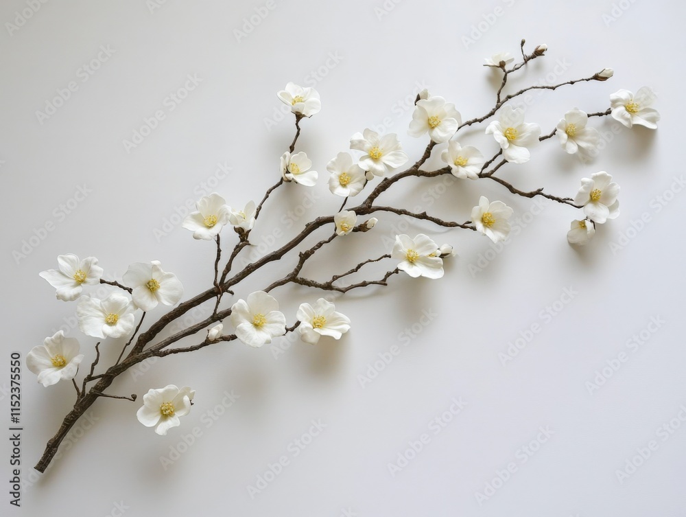 flowering branch on a white background
