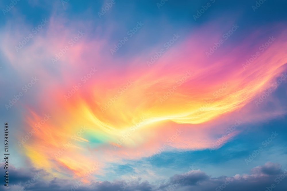 Obraz premium a colorful sky with vibrant clouds