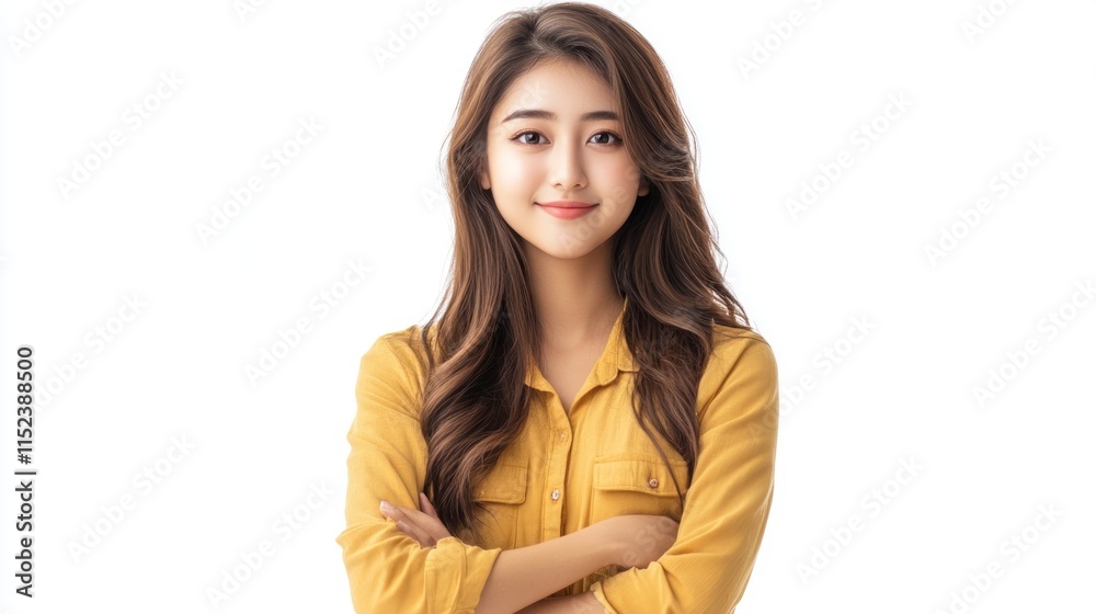 Confident young woman with arms crossed, smiling. (1) Confident young woman with arms crossed, smiling. (1)