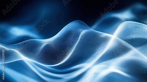 Abstract blue waves creating a dynamic and fluid texture