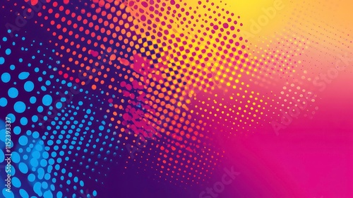 Wallpaper Mural Abstract vibrant halftone background with gradient colors. Torontodigital.ca