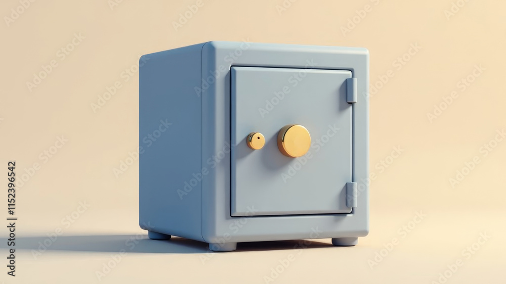 illustration of a stylized safe for money on a plain background illustration of a stylized safe for money on a plain background