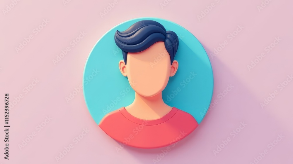 illustration of cartoon avatar, portrait of one person with background illustration of cartoon avatar, portrait of one person with background