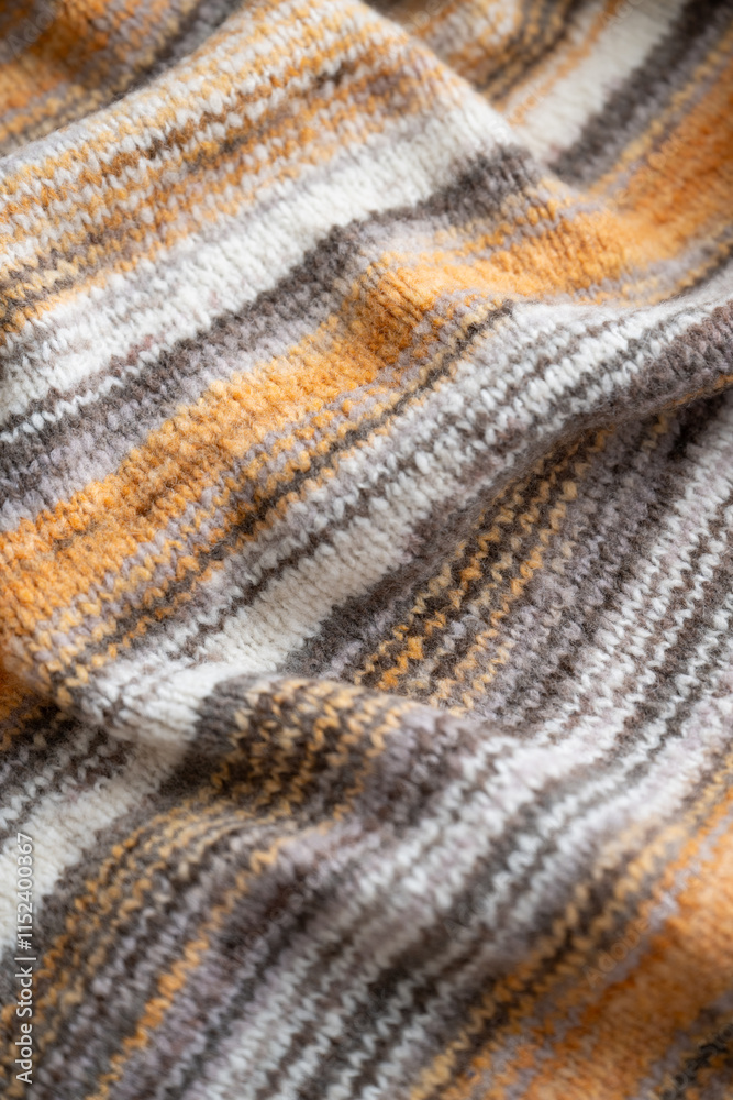 Close up of Hand Knitted Merino Wool Sweater 
