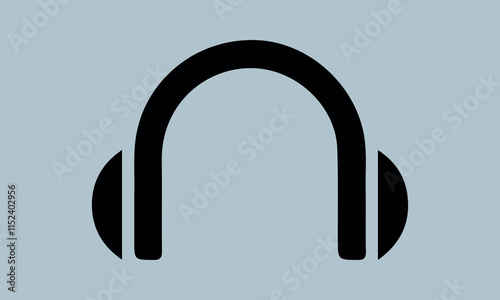 Headphone Vector Music sign stock illustration