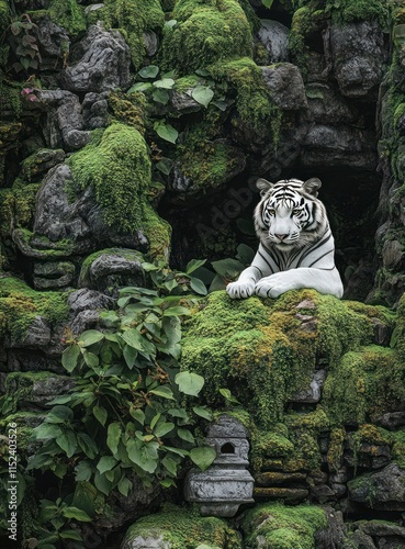 White Tiger in Jungle