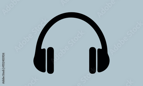 Headphone Vector Music sign stock illustration