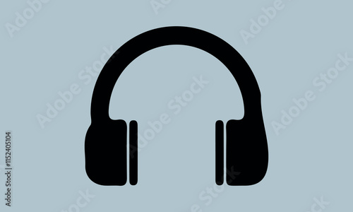 Headphone Vector Music sign stock illustration