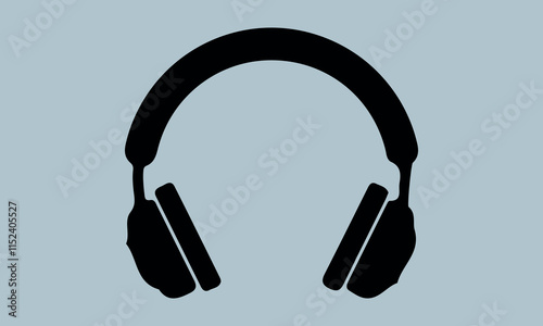 Headphone Vector Music sign stock illustration