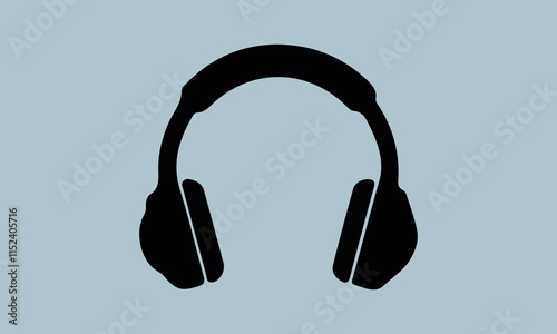 Headphone Vector Music sign stock illustration