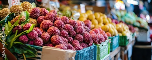 Fresh Lychee at a Market in Hawaii