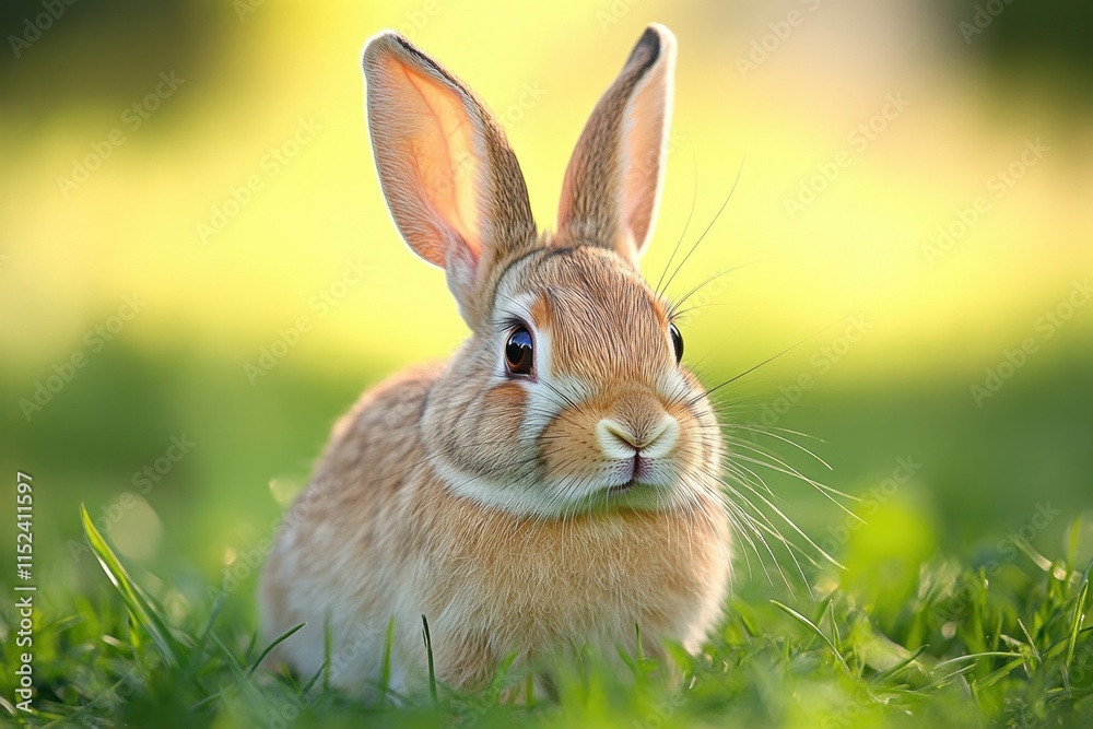 Fototapeta premium rabbit on grass
