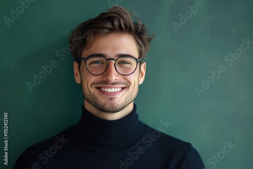 portrait of a smiling man wearing glasses