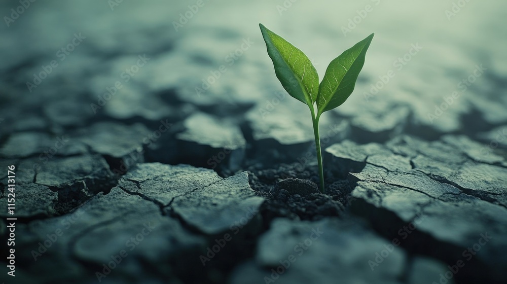 new plant growing out of cracked soil new plant growing out of cracked soil