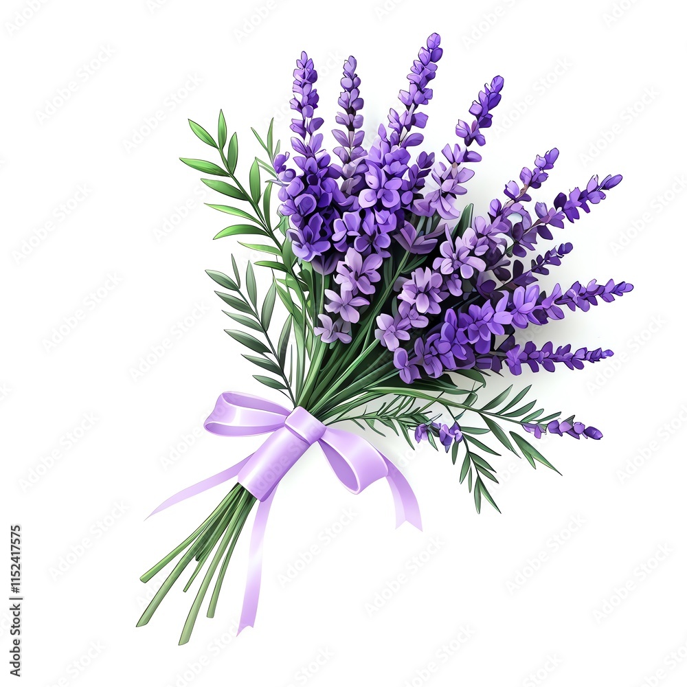 Fototapeta premium Elegant Lavender Bouquet: A Delightful Floral Arrangement