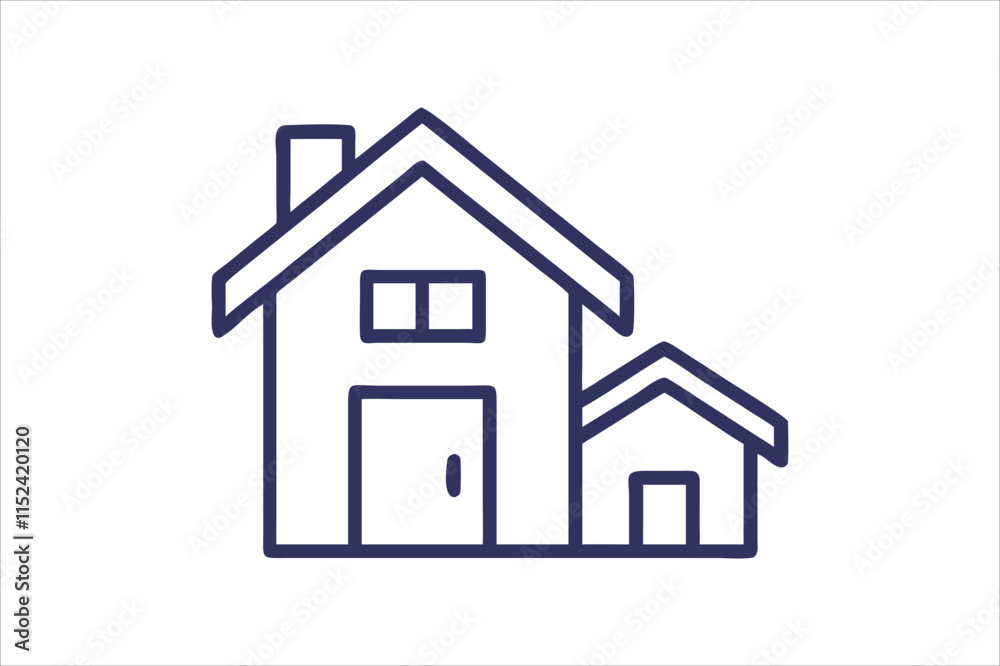 Web home icon set for websites and apps. Simple house symbol. Flat real estate sign. Main page pictogram in filled, thin line, outline and stroke style. Isolated illustration. Web home icon set for websites and apps. Simple house symbol. Flat real estate sign. Main page pictogram in filled, thin line, outline and stroke style. Isolated illustration.