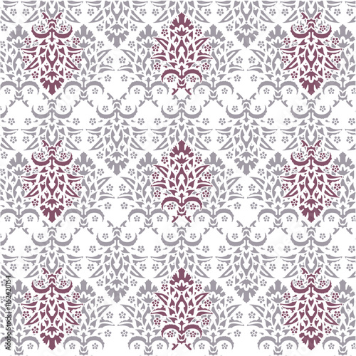 Decorative wallpaper damask pattern